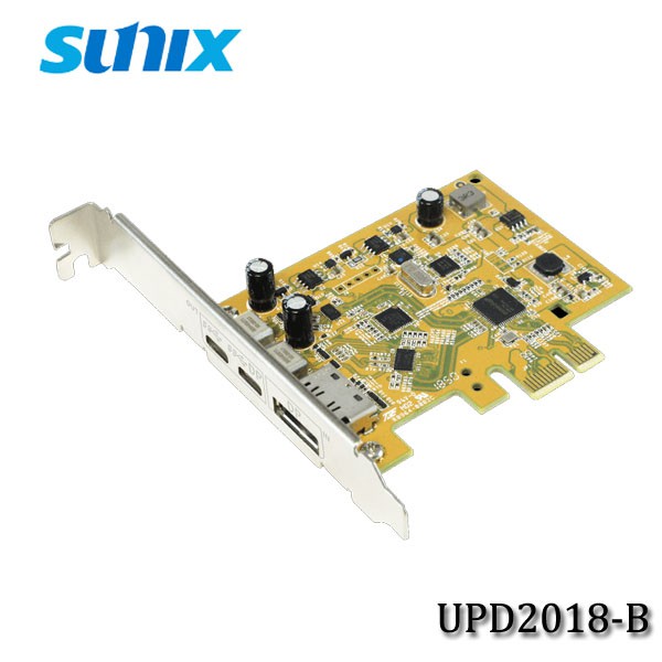 【3CTOWN】含稅附發票 SUNIX UPD2018-B 2埠 USB3.1 Type-C PCI-E擴充卡