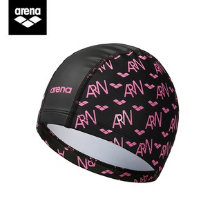 arena 阿瑞娜新款時尚印花雙材質泳帽 男女通用高彈舒適泳帽