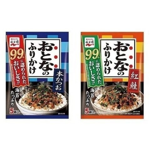 【愛零食】現貨 永谷園 海苔飯友 茶漬 柴魚 紅鮭 (5袋入)