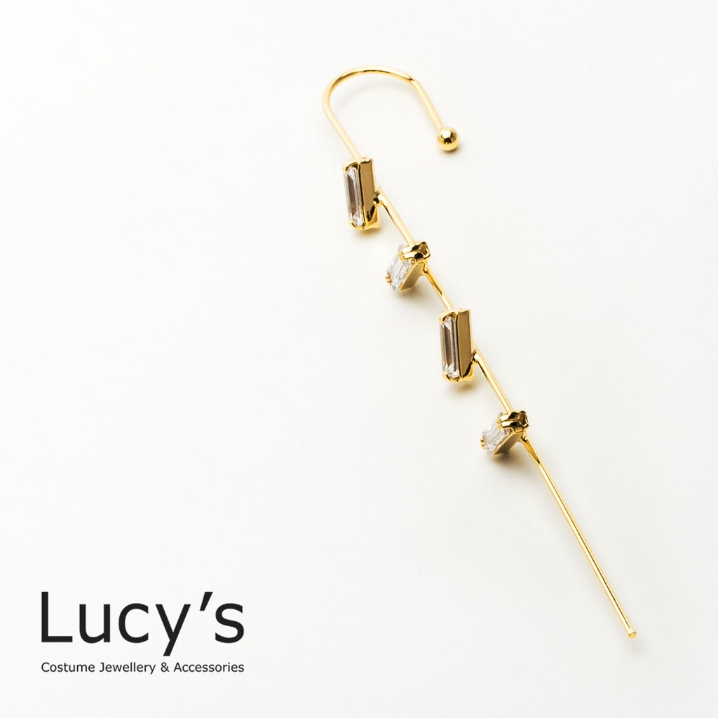 Lucy's 冰塊糖磚拐杖糖 穿針式耳勾 (96157)
