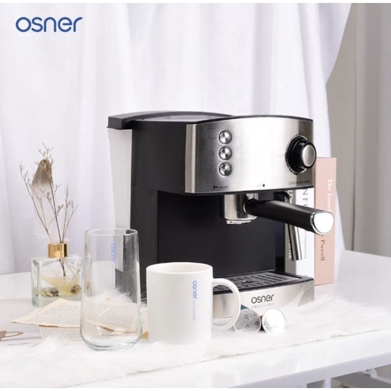 Osner韓國歐紳｜YIRGA 半自動義式咖啡機CM6825 銀黑 全新 未折封含運