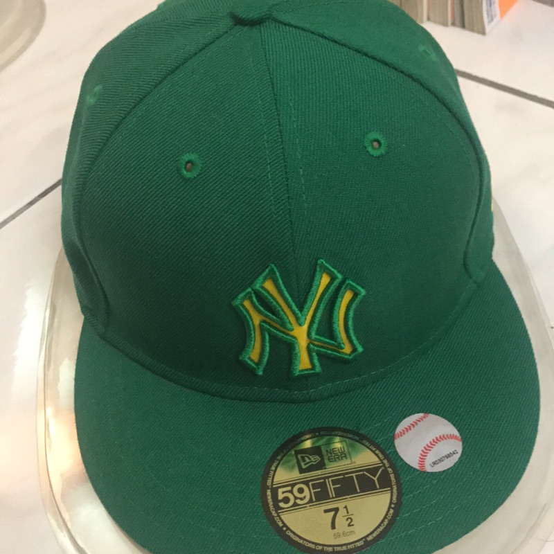 New era 紐約洋基 棒球帽 綠黃 附帽盒