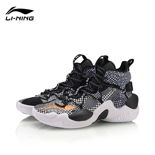 【LI-NING 李寧】空襲 VI Premium 男子籃球鞋 黑白格紋 (ABAQ011-4M)