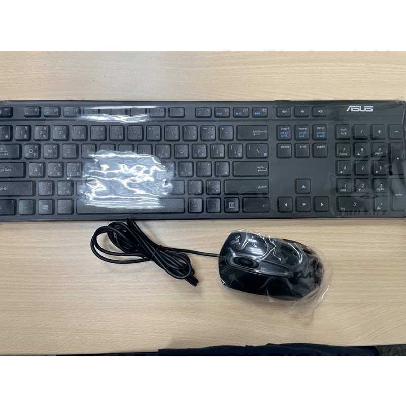 ASUS 華碩 有線鍵盤 滑鼠組 0K001 薄型鍵盤