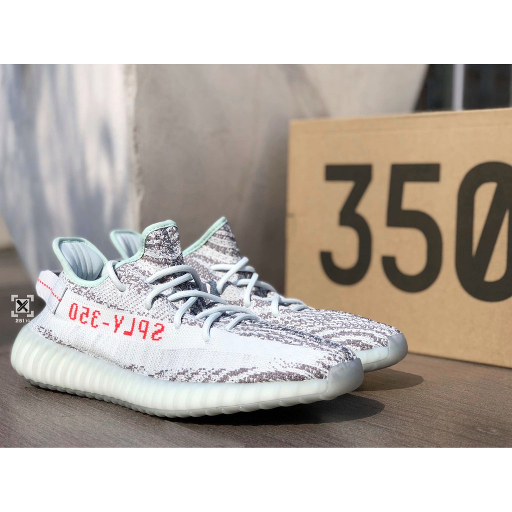 【貳伍壹.TC】YEEZY BOOST 350 V2 Blue Tint 冰藍 斑馬 可燃冰 B37571