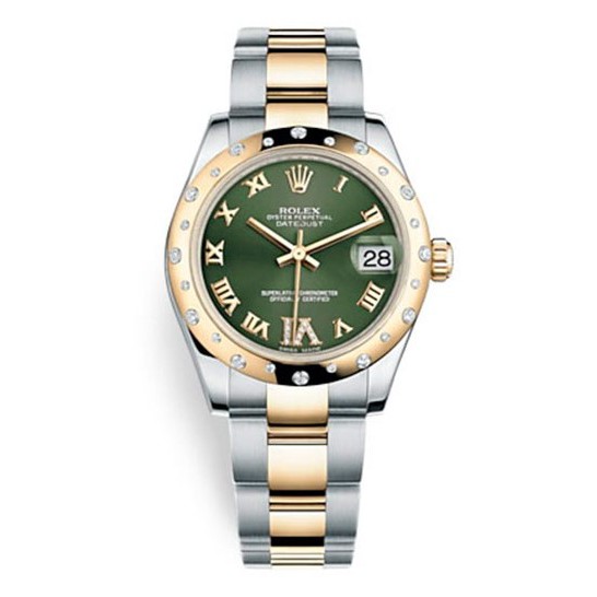 【AMANT 愛戀珠寶】ROLEX 勞力士 DATEJUST 178343 原廠鑲鑽 最新 綠色面盤 半金女自動腕錶