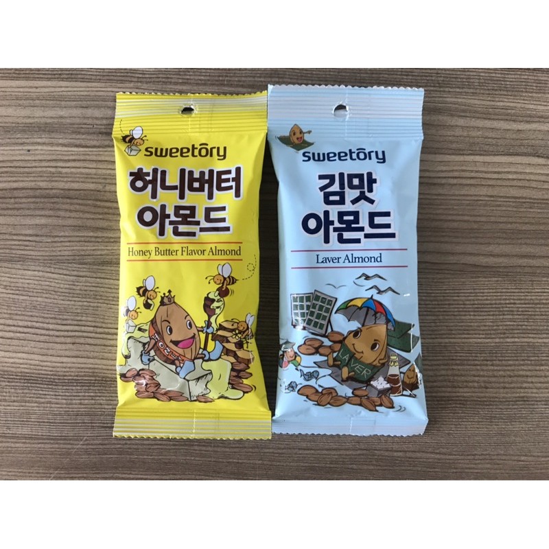 《茶蛋市集》 Sweetory 杏仁果 蜂蜜奶油 海苔口味 隨手包 30g 韓國必買零食 堅果