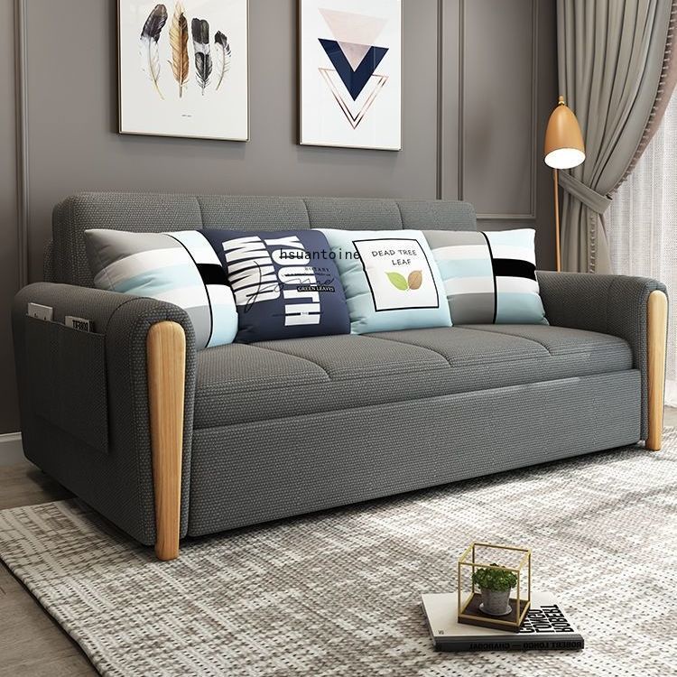 沙發床 多功能沙發床 二用可折疊推拉沙發 客廳小戶型公寓出租房簡約沙發床