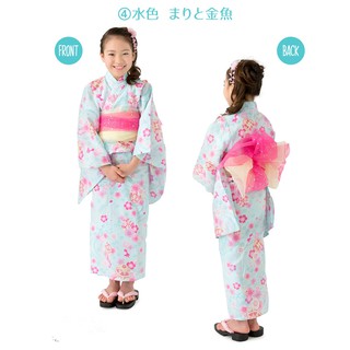 日本女童純棉兒童和服浴衣六件套和風日式家居服浴袍送頭飾木屐 卡斐爾 蝦皮購物