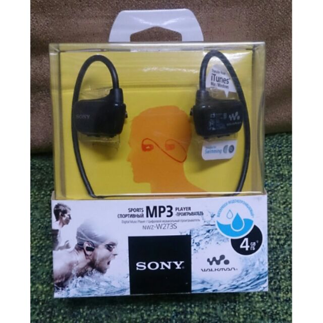 黑色 SONY NWZ-W273S 4G MP3 PLAYER 無線 防水 耳機