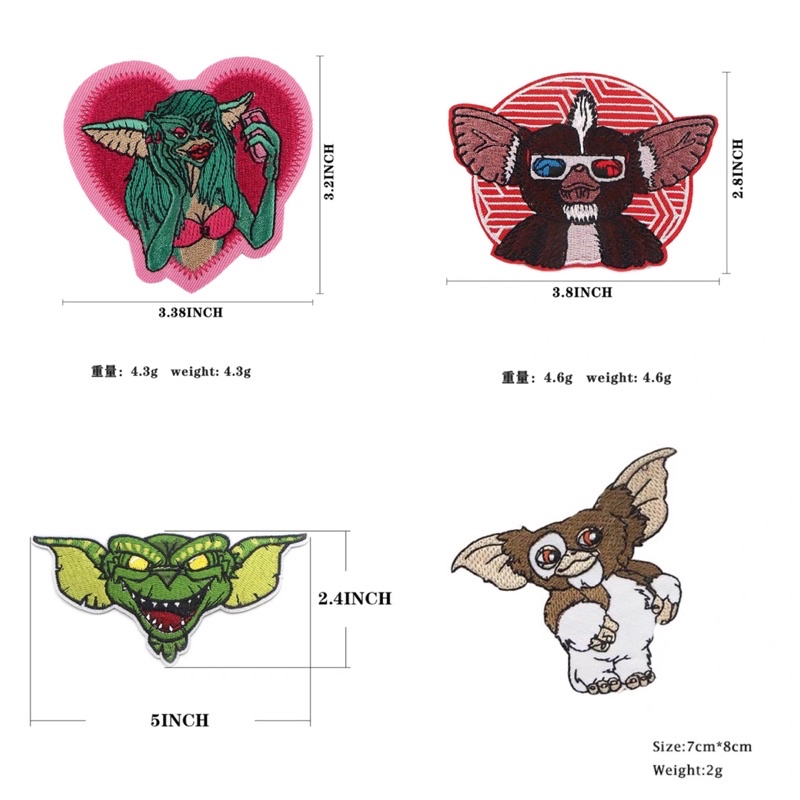 『老番顛』現貨 小魔怪 Gremlins 小精靈 熨燙布貼 裝飾小物 布貼 貼紙 補丁貼 補丁 貼布 貼紙