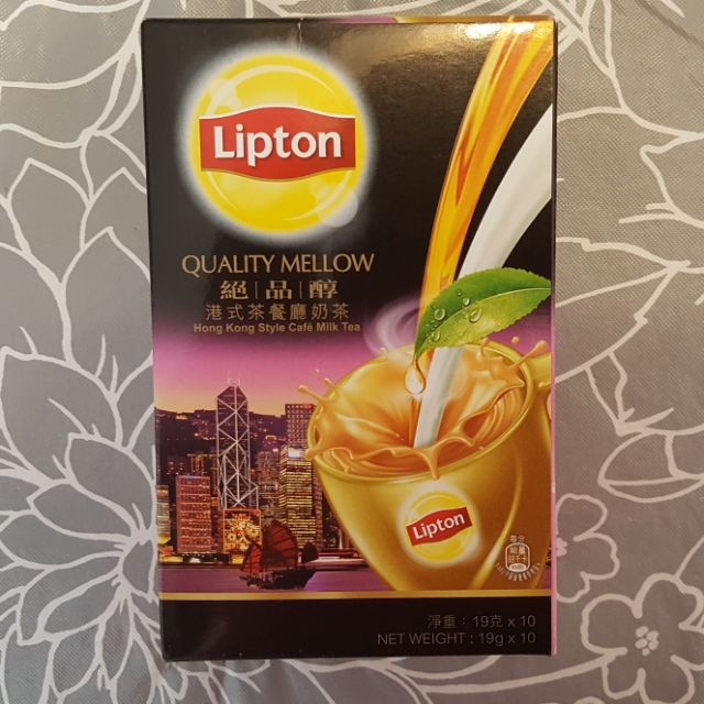 <現貨> 香港購入Lipton絕品醇港式茶餐廳奶茶茶包，一盒10包裝，每包19克