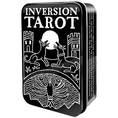 逆色塔羅錫鐵盒,贈中文翻譯｜Inversion Tarot 占卜靈感,黑白色負片創作,馬賽系統,美國遊戲發行【左西】