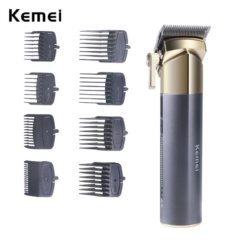 KEMEI 科美專業功能強大的理髮器充電式無繩褪色剪髮修剪器理髮剪可混合理髮機