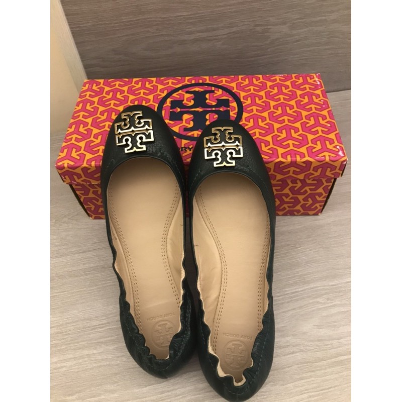 Tory Burch 全新真皮平底鞋 美國尺寸7 5號 約24號 蝦皮購物