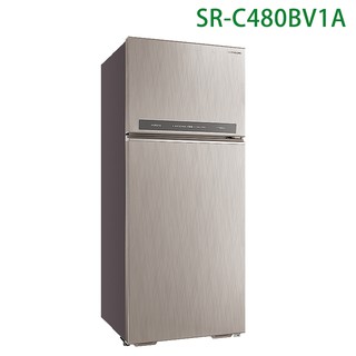 SANLUX臺灣三洋SR-C480BV1A 480公升雙門變頻電冰箱(標準安裝) 大型配送