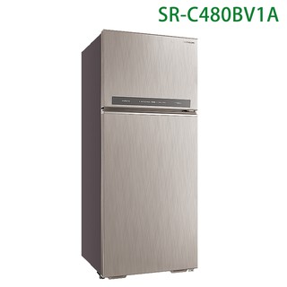 SANLUX台灣三洋SR-C480BV1A 480公升雙門變頻電冰箱(標準安裝) 大型配送