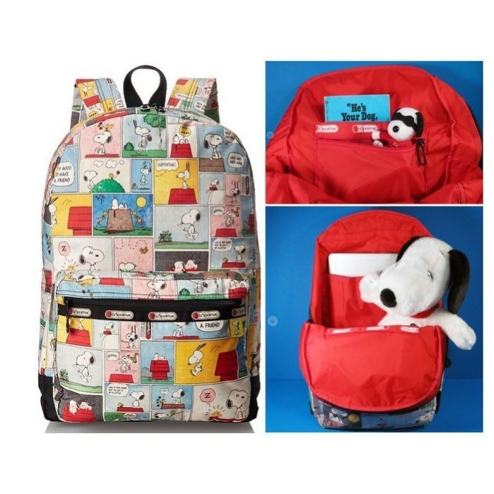 Lesportsac 全新正品 Peanuts Essential 後背包 Snoopy(Sophie下單)