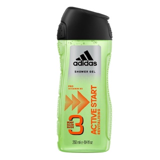 adidas愛迪達 男用三效能量潔顏洗髮沐浴露250ml