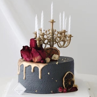 復古蛋糕蠟燭<台灣現貨>蛋糕復古燭台蠟燭 烘焙用具 蛋糕裝飾蠟燭 復古風蛋糕裝飾