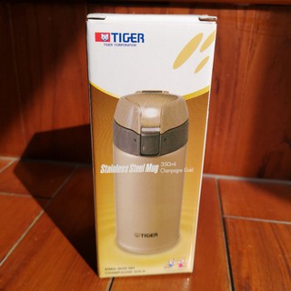 日本TIGER虎牌 350ml彈蓋式保冷保溫瓶公司貨 氣質金