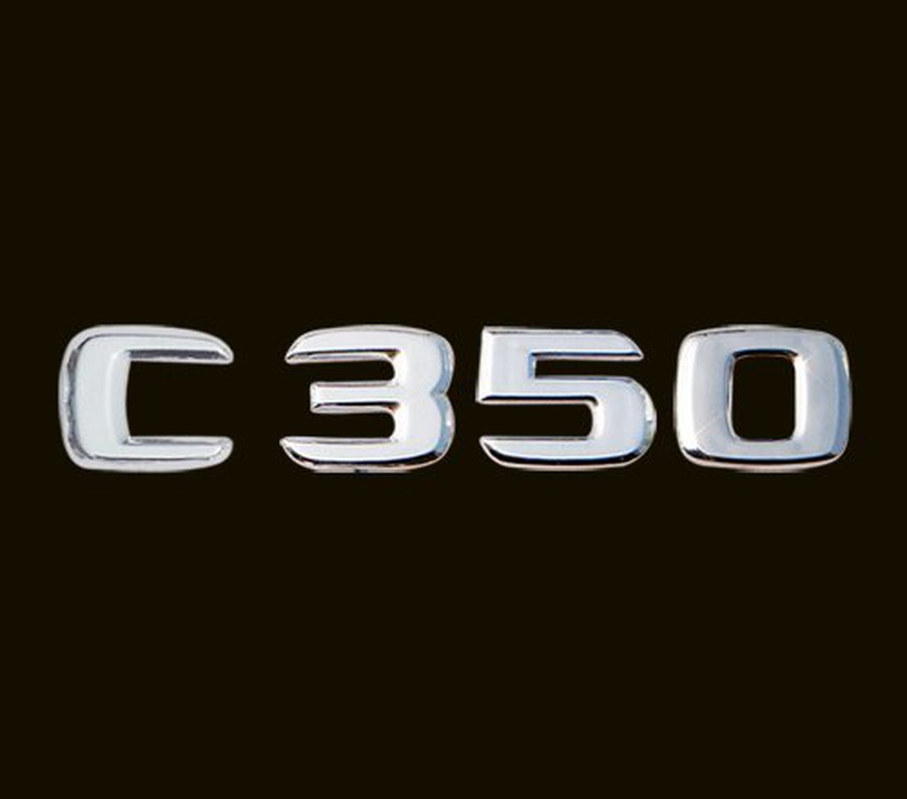 ~圓夢工廠~ 賓士 Benz C-class C350 後車箱鍍鉻字貼 同原廠款式 字體高度28mm