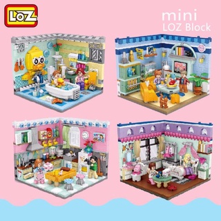 ML 夢藍百貨【正常出貨】Loz 轉角場景廚房迷你顆粒Mini積木房子拼裝玩具積木玩具禮物