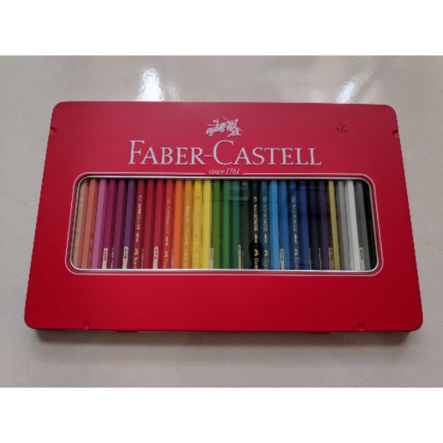 德國輝柏 Faber-Castell 紅色系 水性色鉛筆36色(精緻鐵盒)