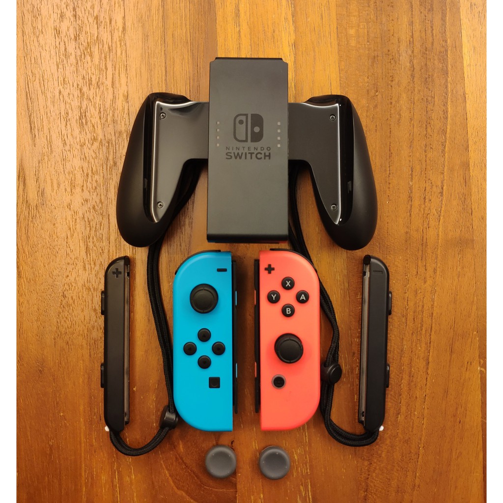 (超值全配，極新下殺!!!) NS 任天堂 Joy-Con 手把 Switch JoyCon 類比套 原廠 握把 PRO