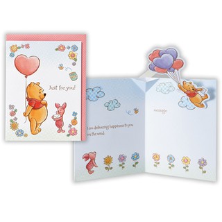 【莫莫日貨】全新 日本進口 正版 hallmark 迪士尼 小熊維尼 維尼 立體 多用途 謝卡 生日卡 卡片 16049