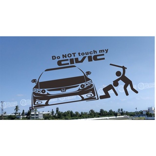 【小韻車材】別碰我的車 CIVIC DONT TOUCH 貼紙 本田 9代 車貼 防水貼紙 汽車改裝 HONDA