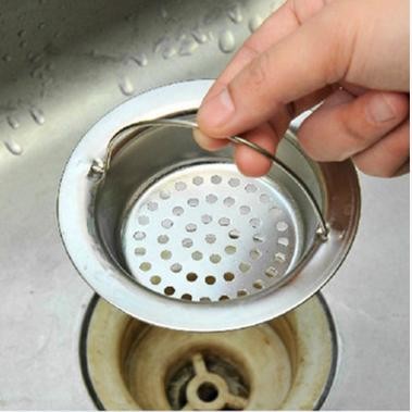 S(.台灣出貨)B2廚房水槽過濾網漏網下水器漏網手提式不銹鋼水槽隔渣網洗菜盆網漏