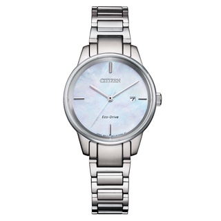 CITIZEN 星辰錶 LADY'S 光動能珍珠貝女錶-銀(EW2590-85D)29mm