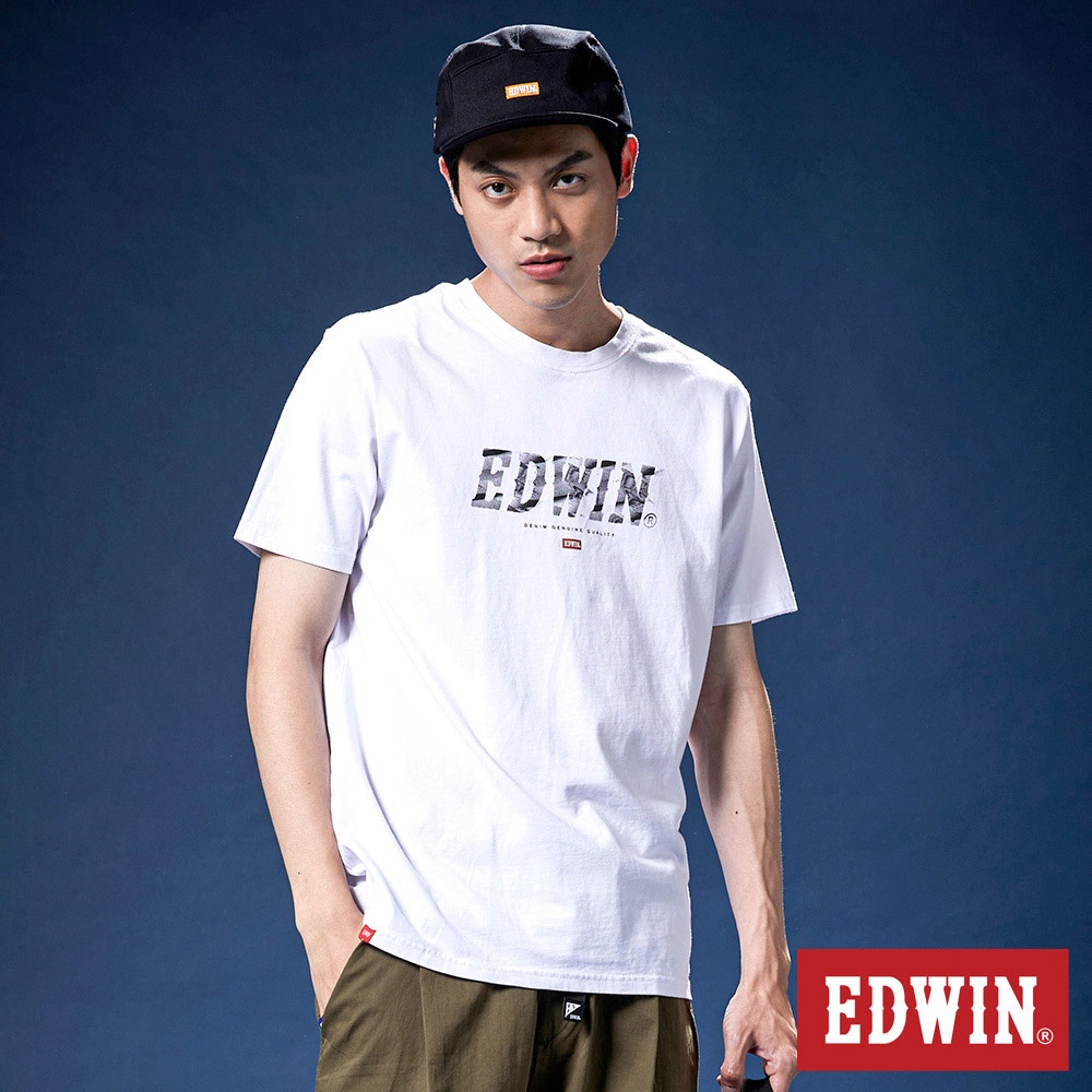 EDWIN 網路獨家 EDWIN影子短袖T恤(白色)-中性款