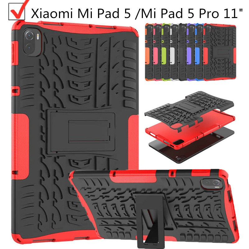 XIAOMI MI 適用於小米 Mi Pad 5 /Mi Pad 5 Pro 11" 重型堅固橡膠支架保護套