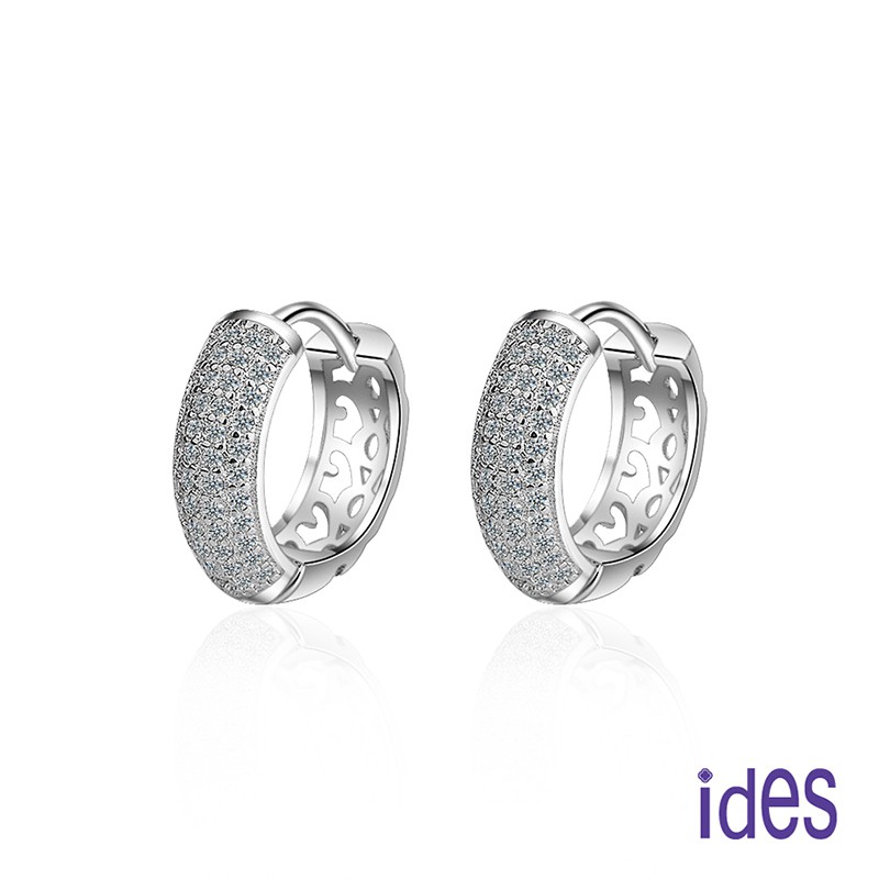ides愛蒂思鑽石 時尚輕珠寶晶鑽耳環/感性（C圈式）