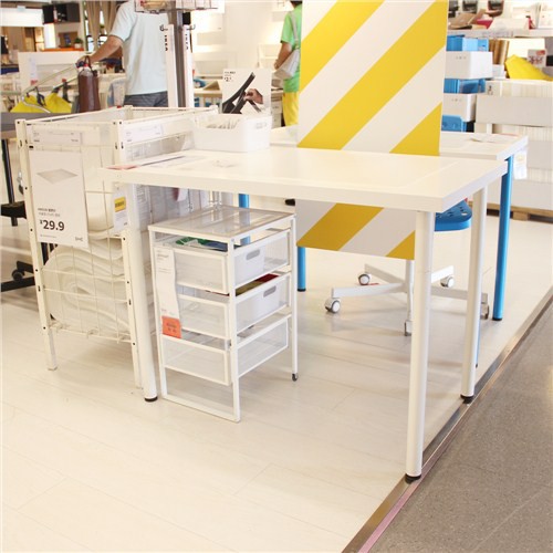 現貨✇▼☸溫馨宜家IKEA利蒙桌子書桌辦公桌學習桌電腦桌便攜簡易展示擺攤桌11