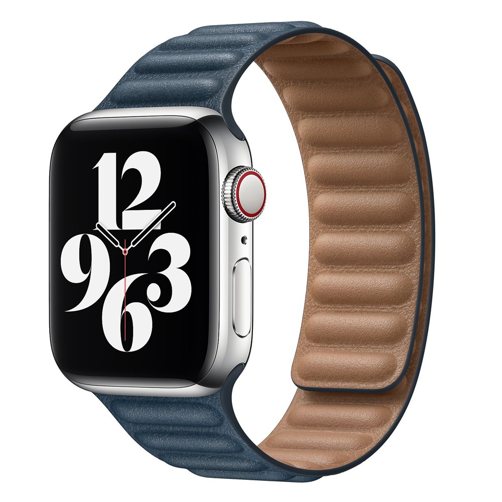 【官方新款】適用蘋果手錶皮製鏈式錶帶磁扣Apple watch 5 6 4 3 2 腕帶apple watch SE 3