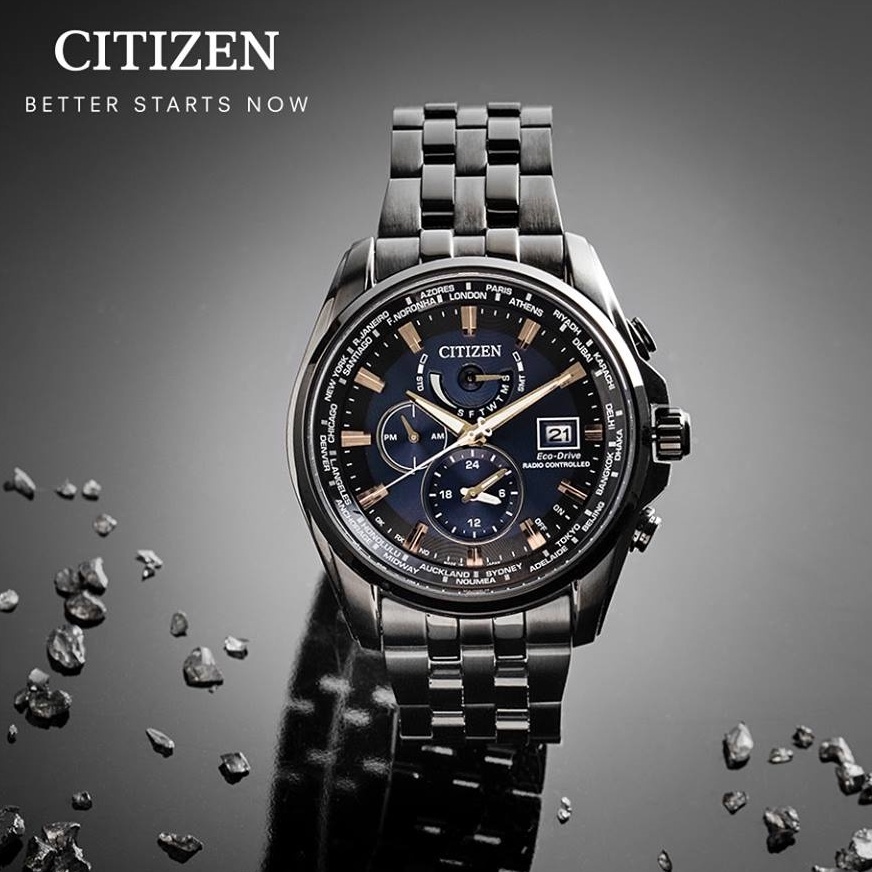 １２期分期【高雄時光鐘錶】CITIZEN 星辰 錶 AT9039-51L 光動能 電波 腕錶 商務錶