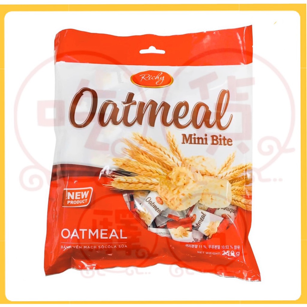 ｛輸碼折150_吃貨驛站｝下殺速出 附發票~韓國 Richy Oatmeal Mini Bite迷你 燕麥餅 250g