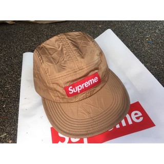 ◇2015 Supreme Wrinkled Nylon Soft Bill Camp Cap Box Logo 皺皺◇