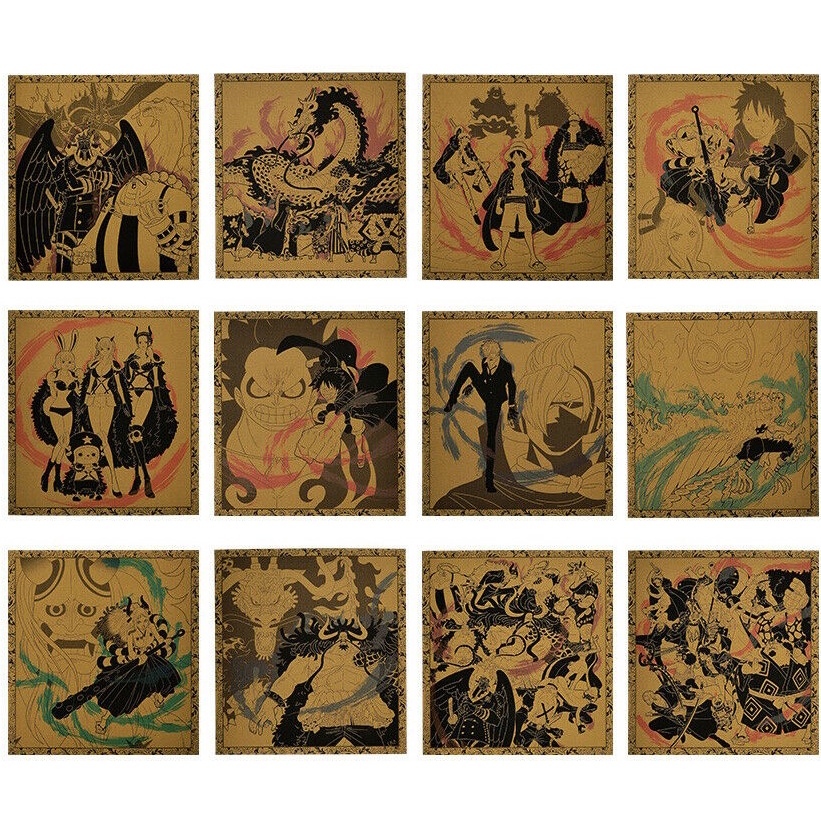 One Piece 藝術面板 12種 完整的一套 EX THE Fierce Men Japan 色紙 航海王 海賊王
