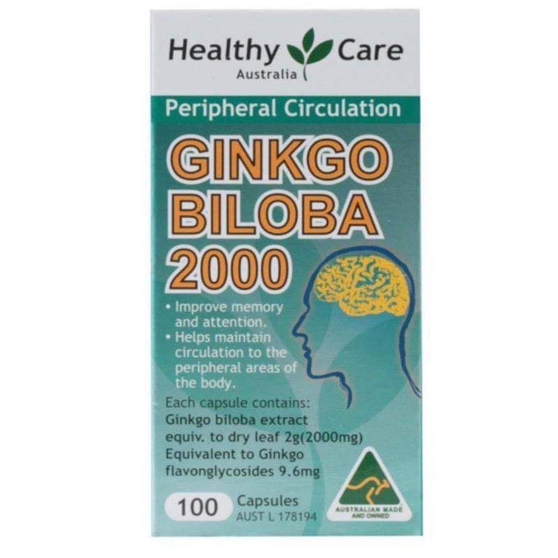 澳洲 Healthy Care Ginkgo Biloba 2000 銀杏100片