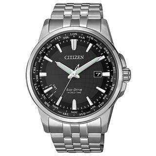 CITIZEN GENT'S光動能世界時間腕錶-銀X黑(BX1001-89E)/41mm