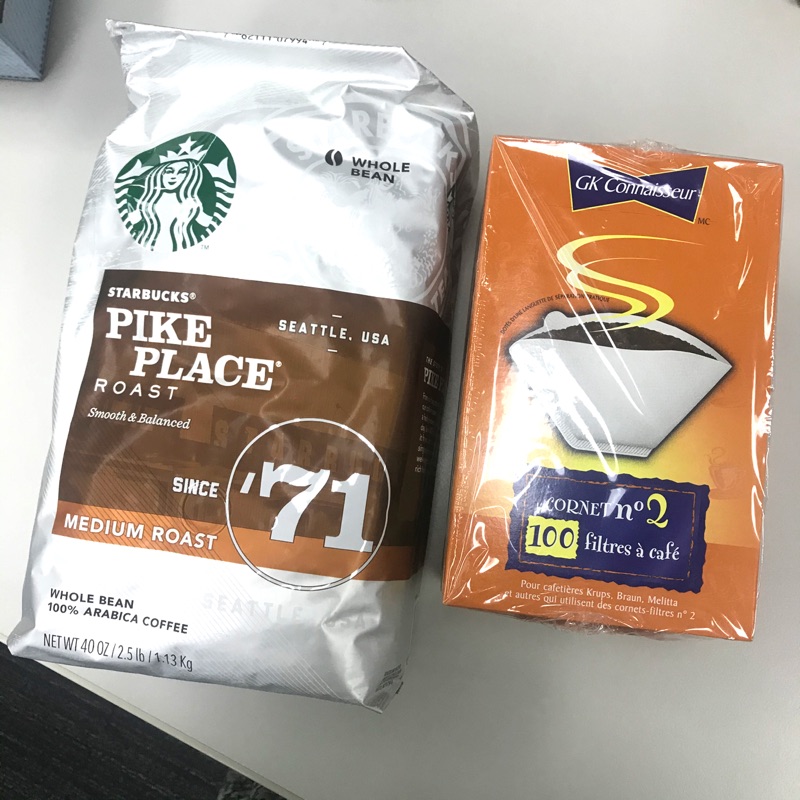 星巴克 派克市場咖啡豆 1.13kg 附贈100pcs濾紙2盒