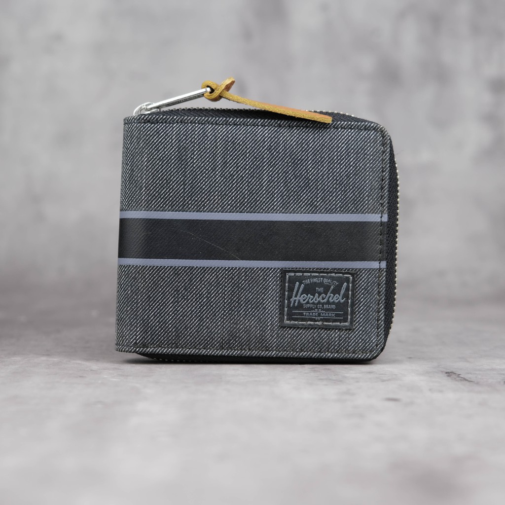 Herschel Walt Wallet RFID 拉鍊皮夾 麻黑 Offset