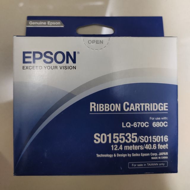 全新未拆Epson原廠色帶 LQ-670C 680C S015535/S015016