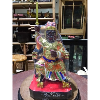 全新木雕神尊神像 虎山將軍 1尺