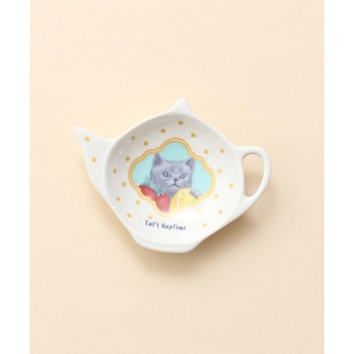 全新日本帶回日本專櫃Afternoon Tea Cat’s NapTime系列超可愛貓咪水果派對壺形小托盤(日本製)