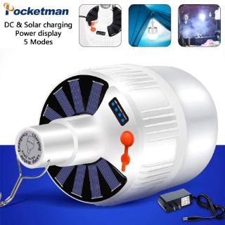 60W 80W 100W Pocketman太陽能充電地攤燈可充電LED球泡燈太陽能充電便攜式應急夜市燈戶外露營家用燈